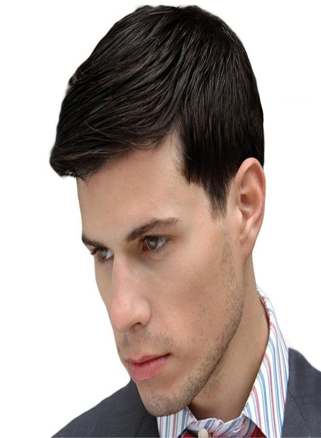 Dai Cloud Short Black Wigs for Men Layered Fluffy Natural Synthetic Hair Male Wig Daily and Halloween Wig - Image 1